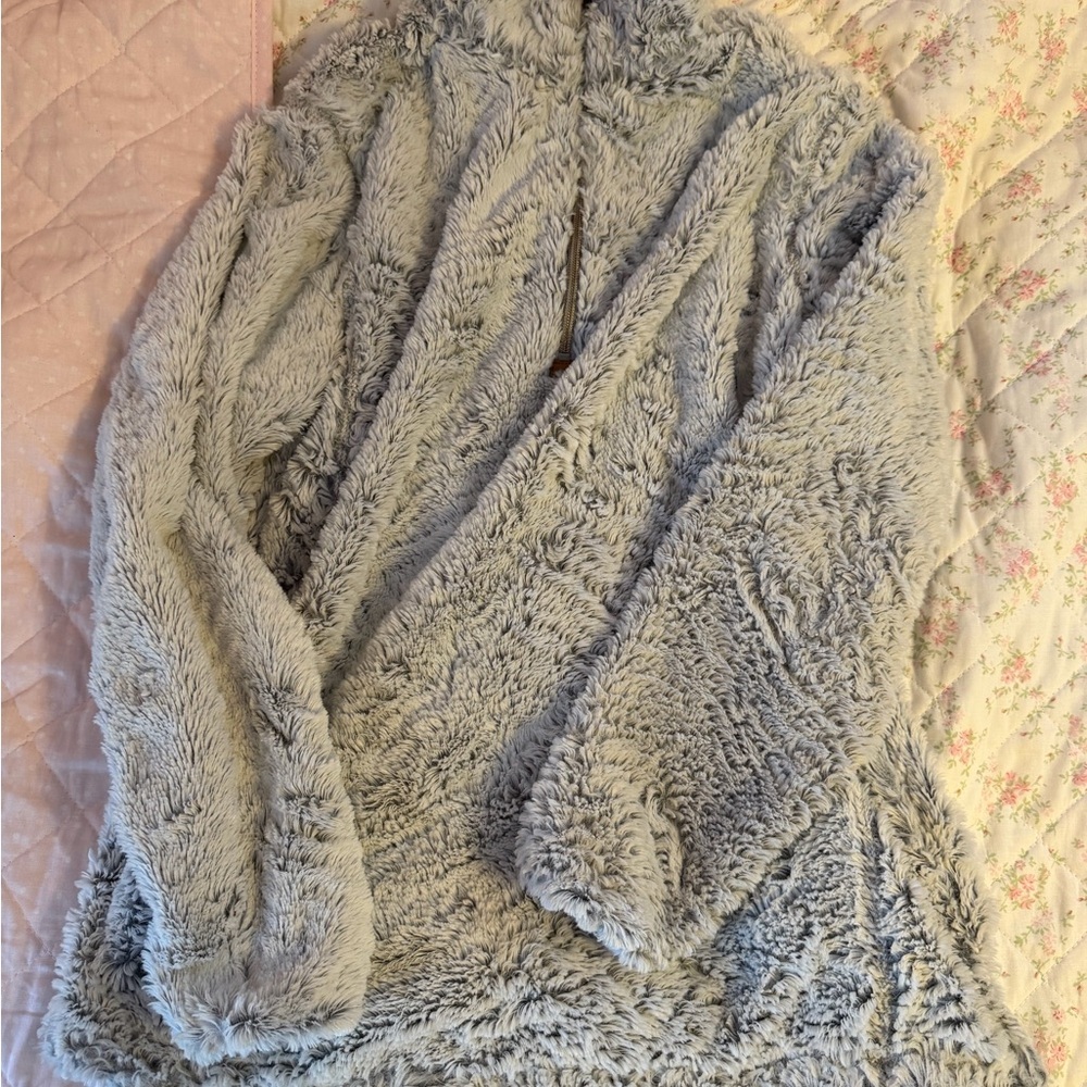 Simply Southern Cozy Gray Fleece Jacket